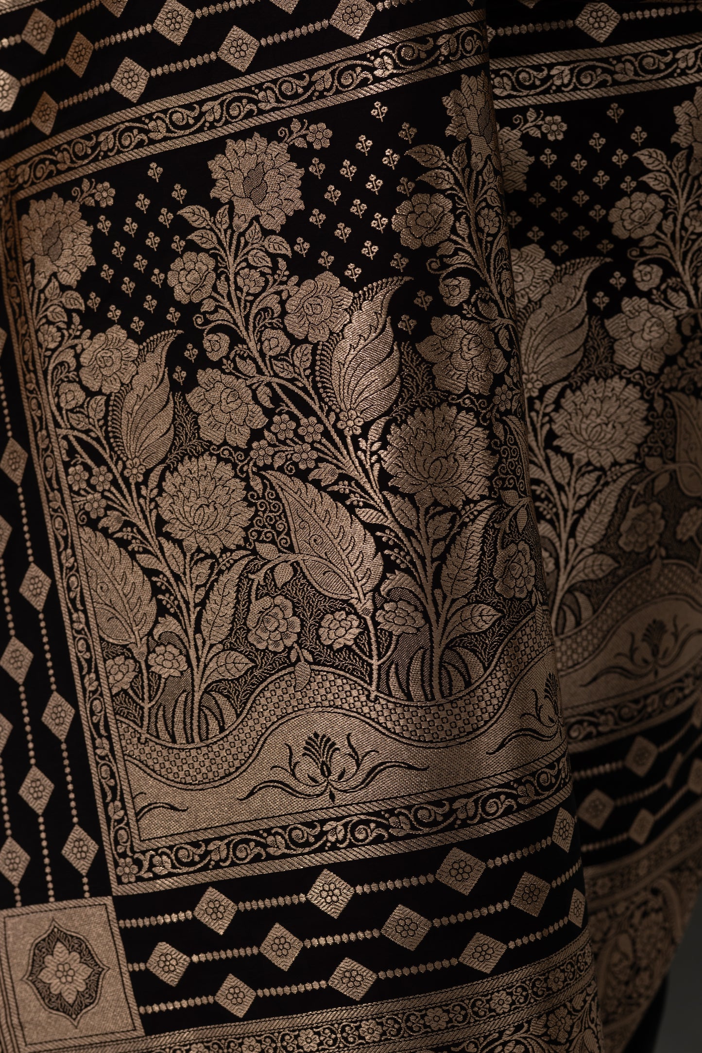 Plum Banarasi Saree with Antique Zari Detailing
