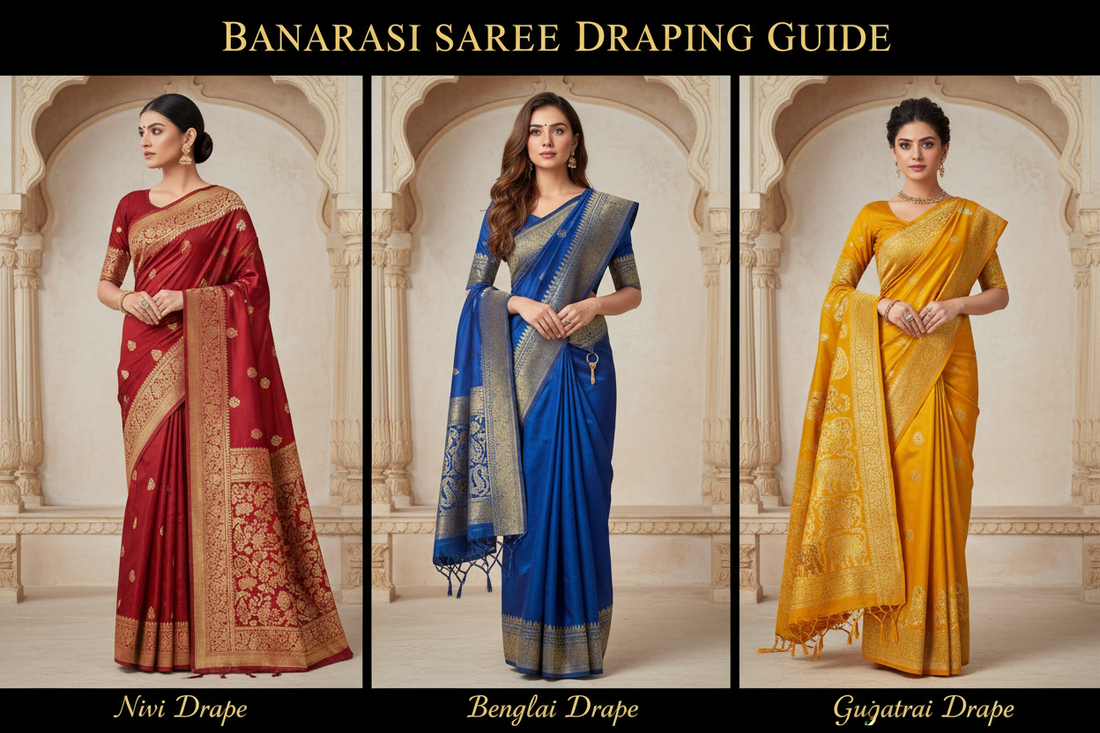 Banarasi Saree Draping Styles Ideas